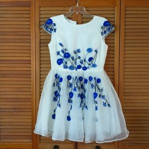 Chi Chi London Floral Embroidered Cap Sleeve Dress